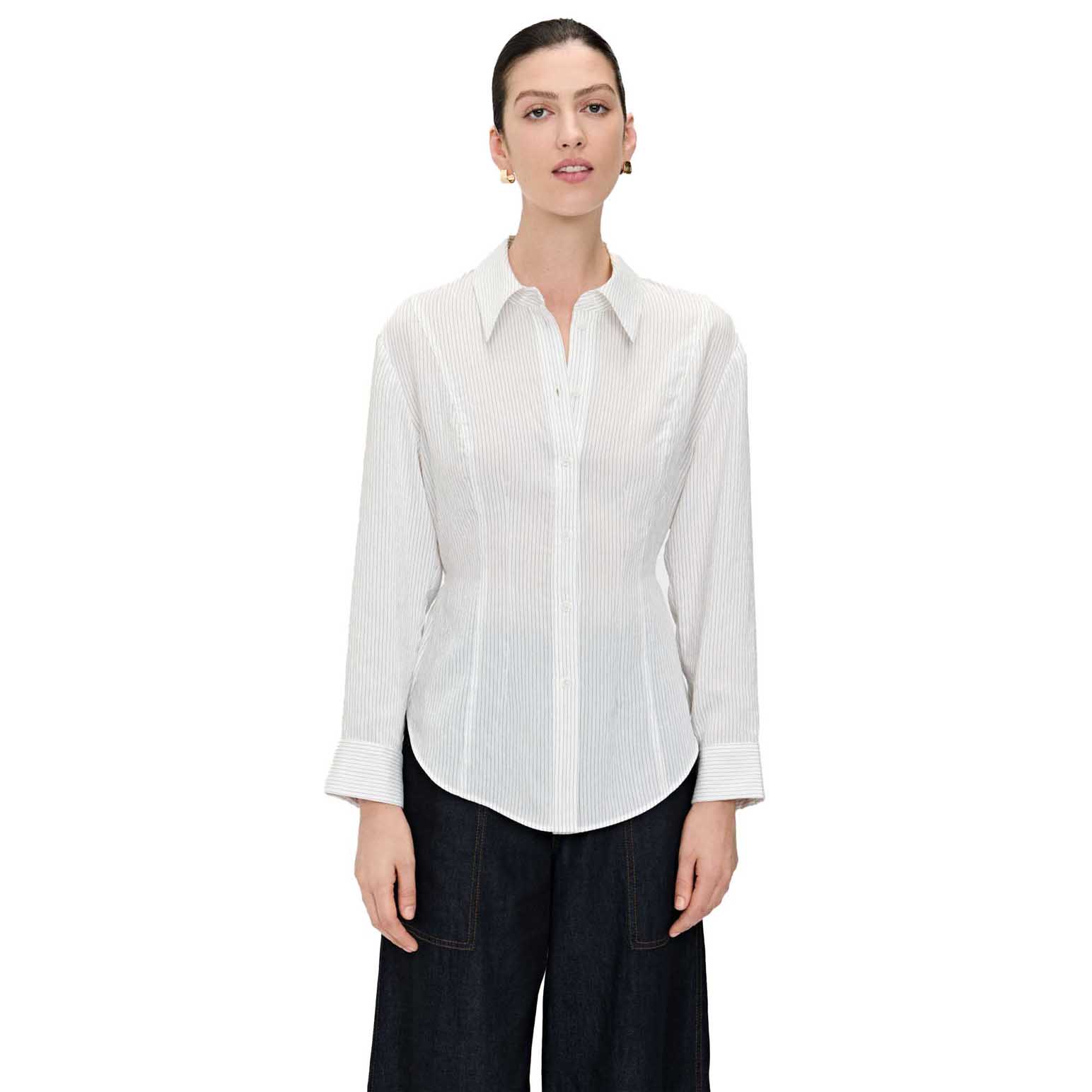 Veronika Maine Light Pinstripe Shirt